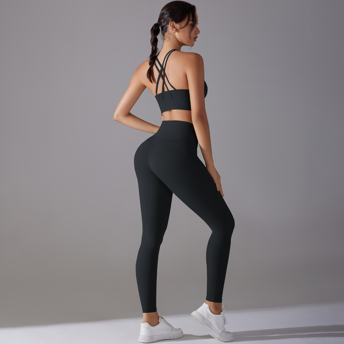  Crisscross Straps Quick-Dry Sportswear Fitness Set 7001