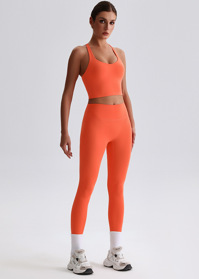  Cross Sports Bra Fitness Wear Running Leggings Yoga Pants Yoga Set SKL-LQ0121