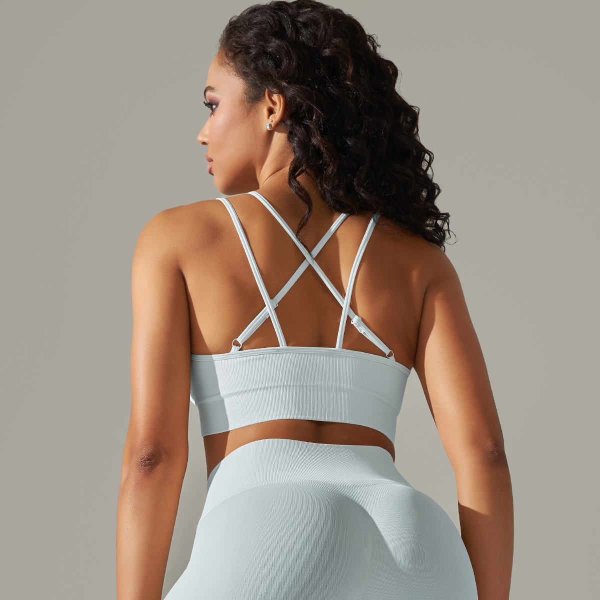 Running Fitness Top Cross-Strap Sports Bra 6610