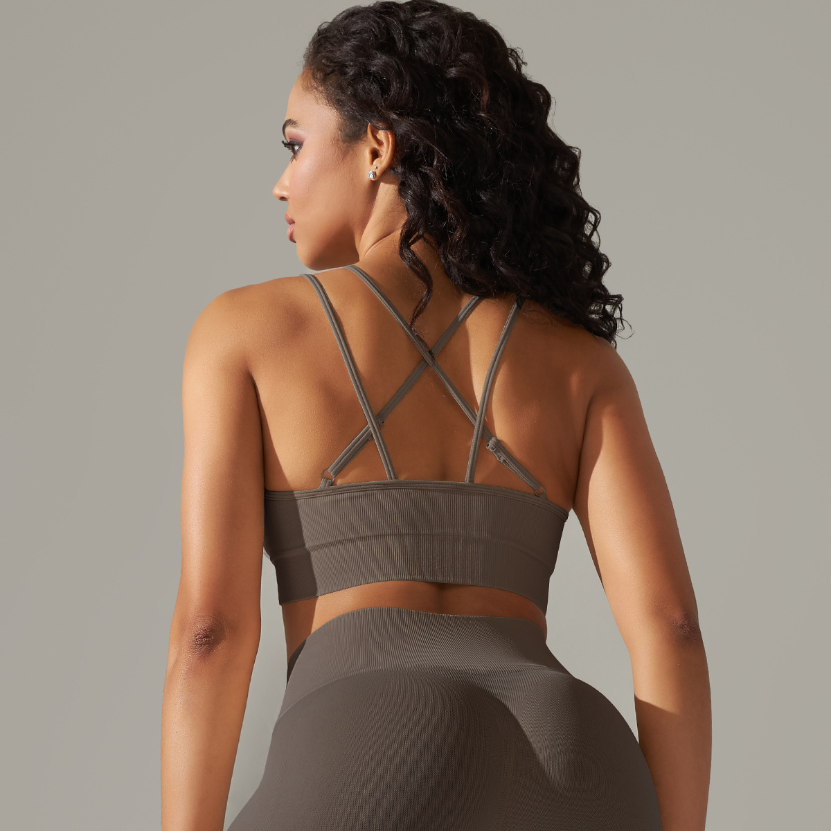 Running Fitness Top Cross-Strap Sports Bra 6610