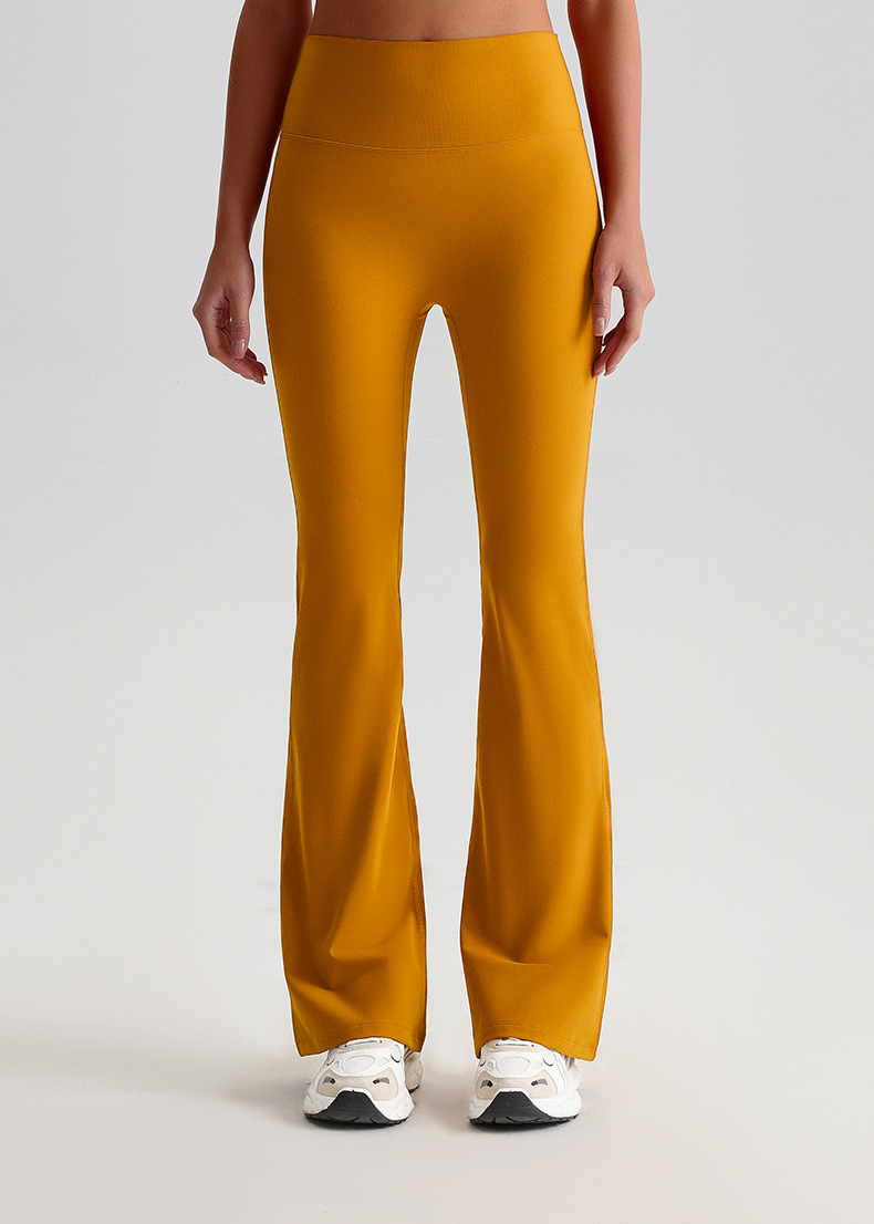 Wide-leg Flared Leggings Tight Nude Hip-lifting Yoga Pants SKL-LQ2189