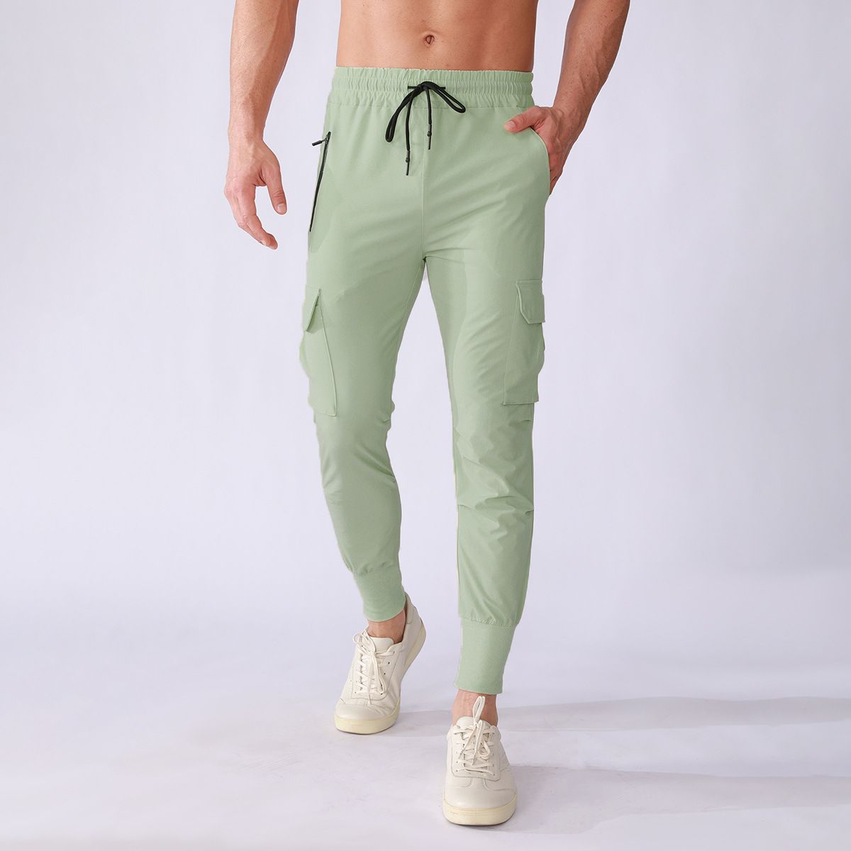 Men's Multi-Pocket Drawstring Long Pants CK128