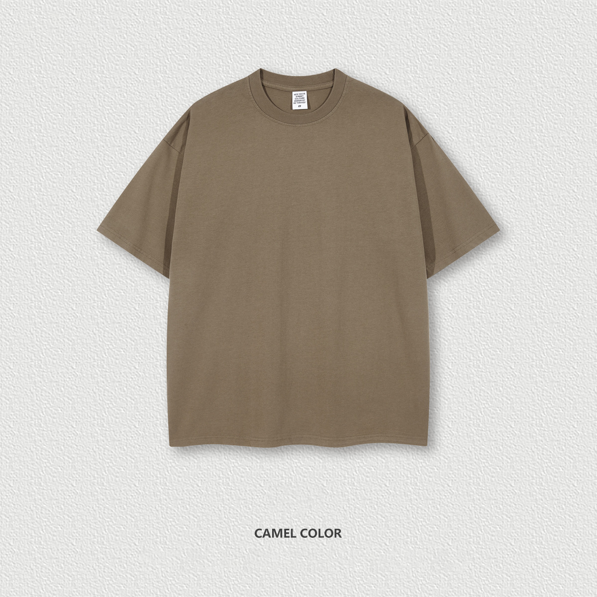  Earth Tone Short Sleeve Teen Loose White T-Shirt BE1199