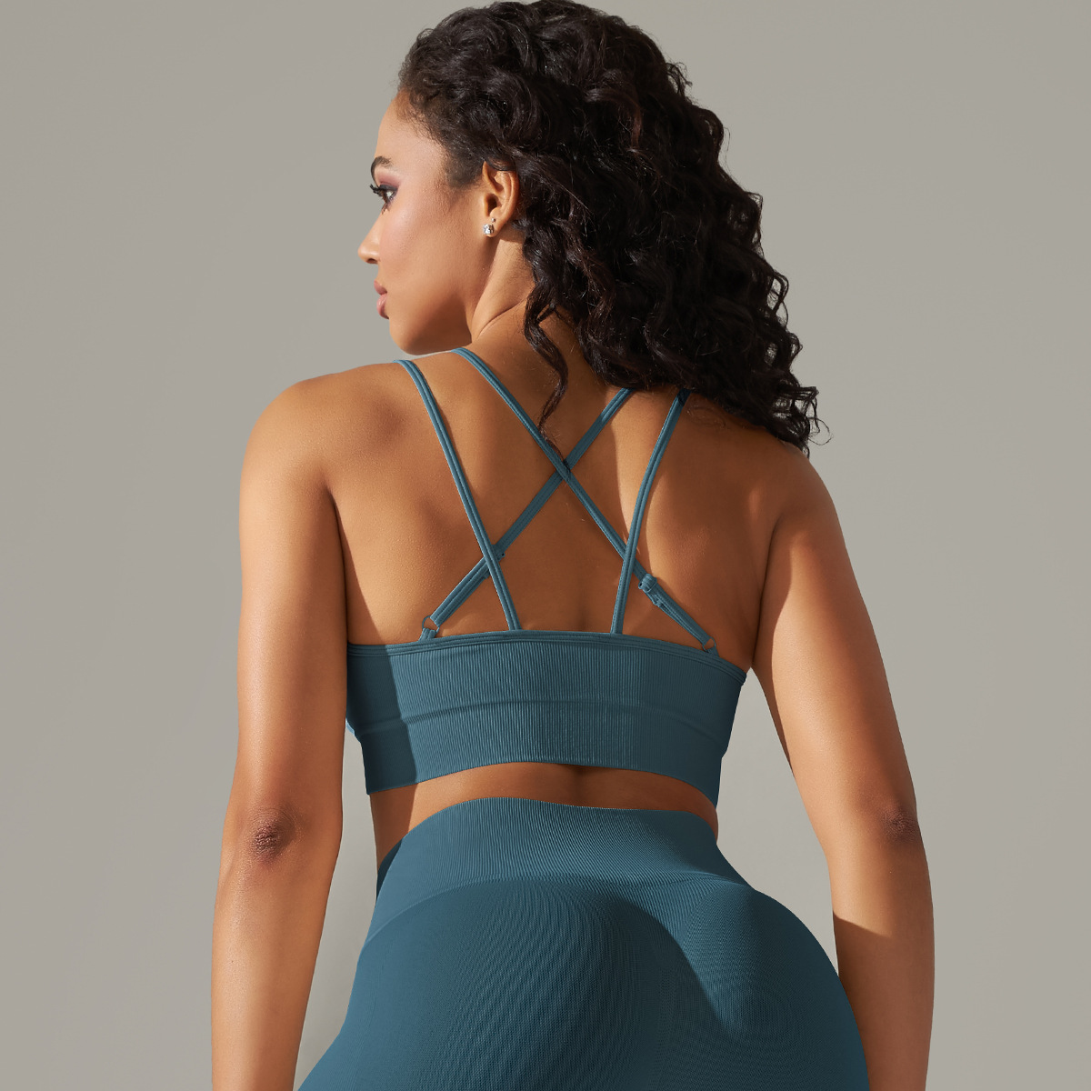 Running Fitness Top Cross-Strap Sports Bra 6610