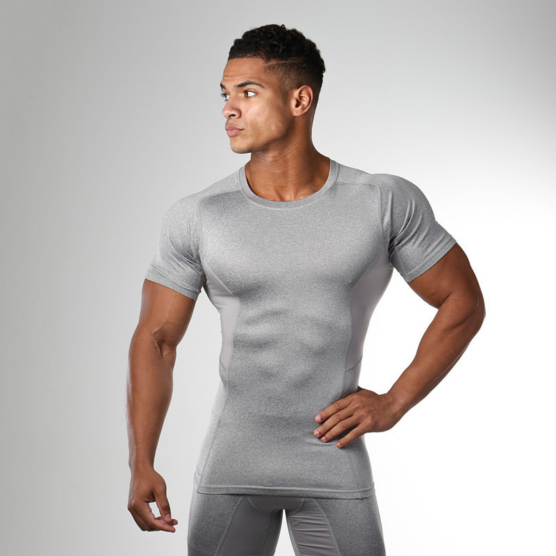 Men's Stretch Round Neck Quick-Dry Short Sleeve Tee DT33
