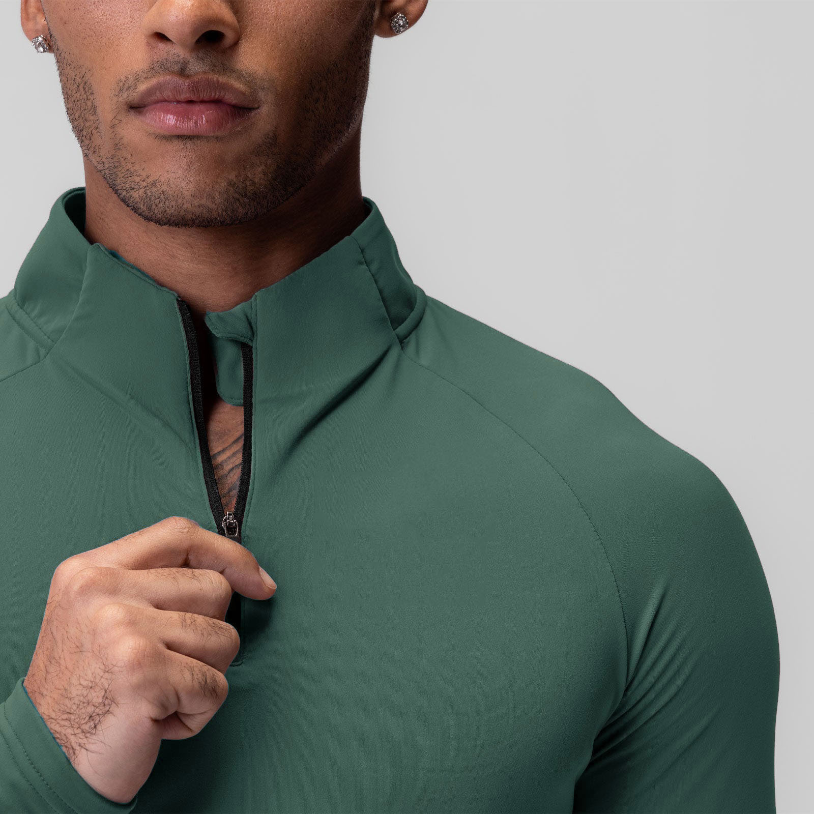 Men's Half - Zip Compression Long - Sleeve Tops CX316