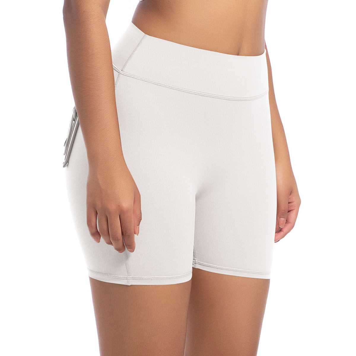 Workwear-style Tight Shorts High-waisted Hip-lifting Yoga Pants  6677