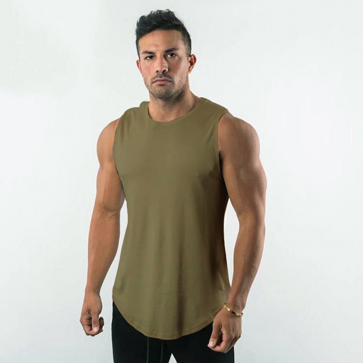 Men's Solid Color Cotton Vest Undershirts 20B4