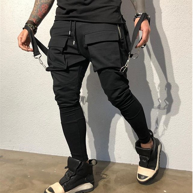 Men's Multi-Pocket Cuffed Work Pants s081