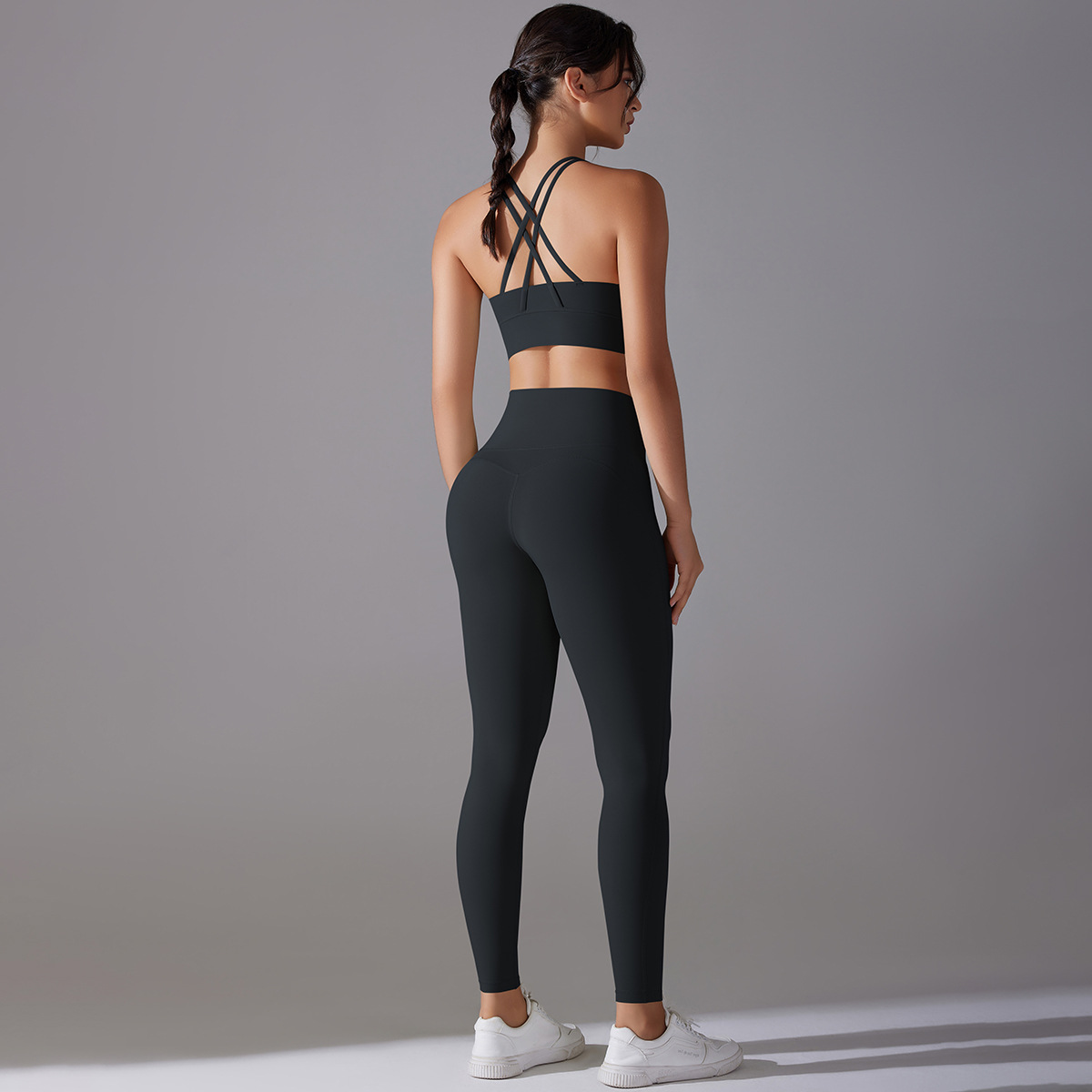  Crisscross Straps Quick-Dry Sportswear Fitness Set 7001
