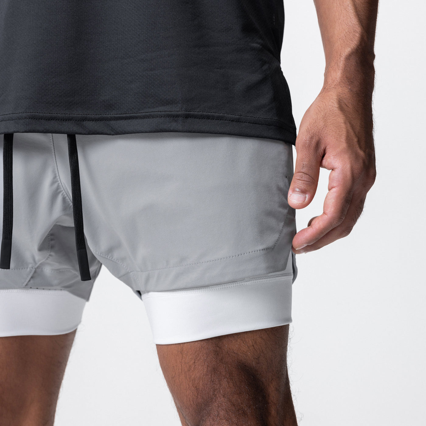 Men's Double-Layer Elastic Quick-Dry Sports Shorts SCDK1