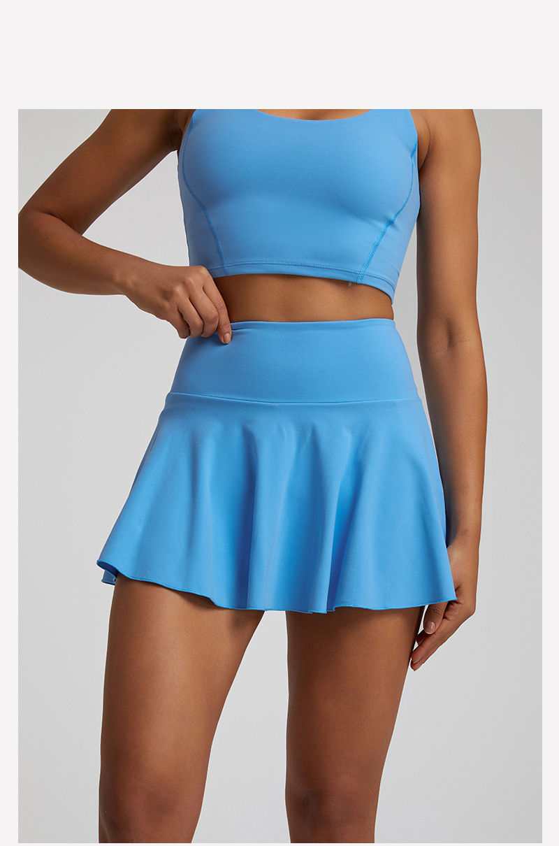 Anti-light Yoga Short skirt Sports Shorts Women's Fitness Tennis Skirt SKL-LQ4077