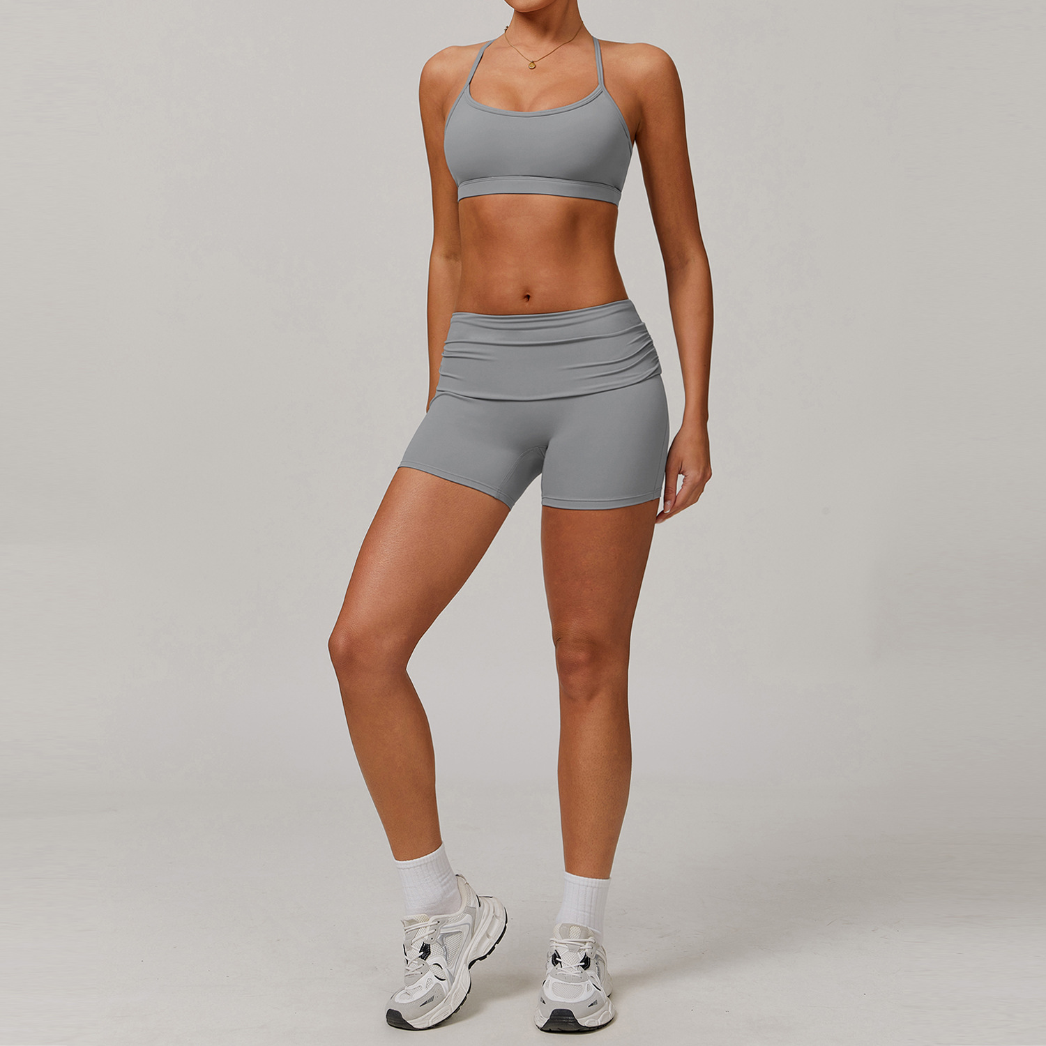  Tight and Quick-Dry Yoga Bra Short Set 8347