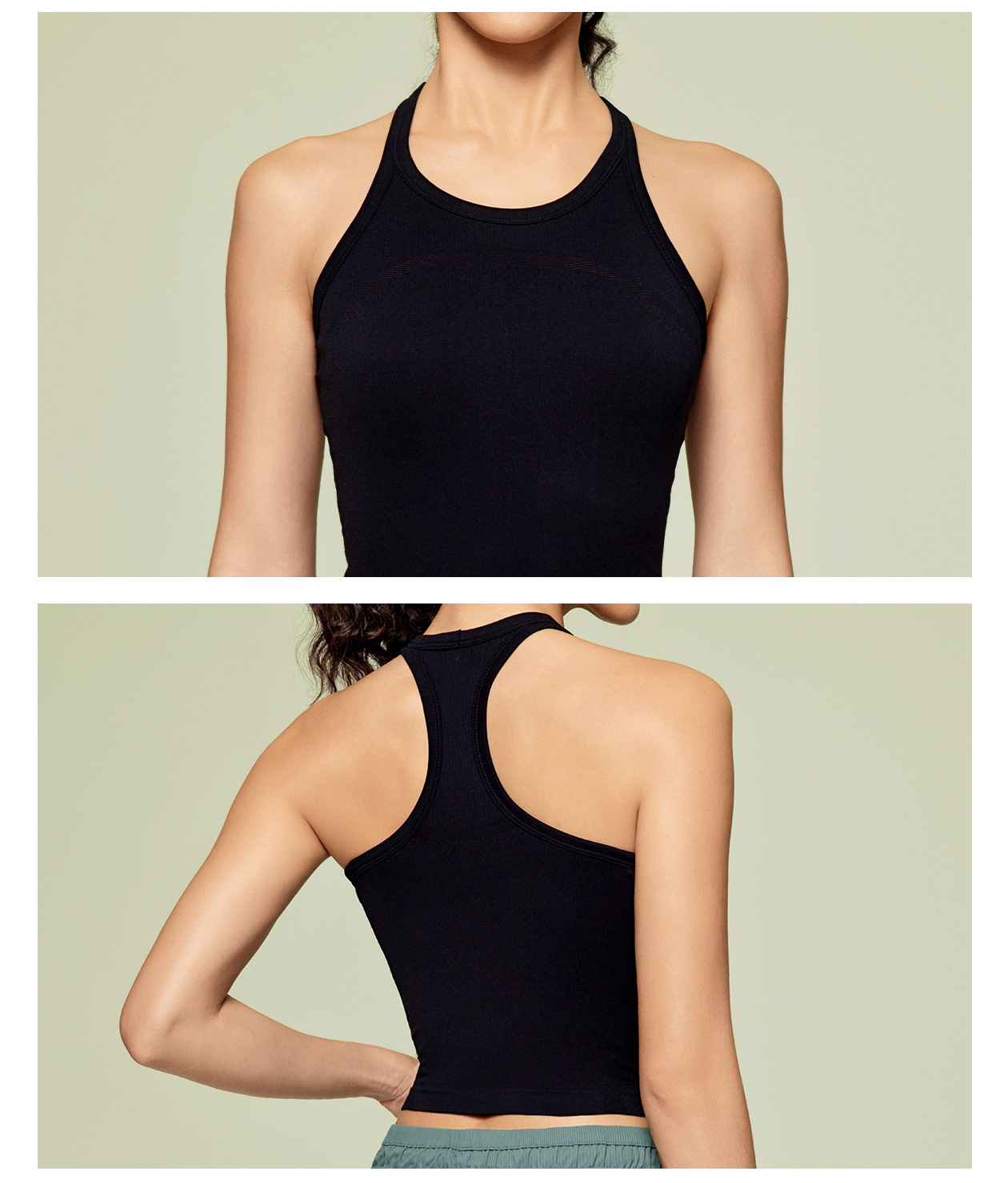 Seamless Breathable Soft Material Yoga Tank Top D25114