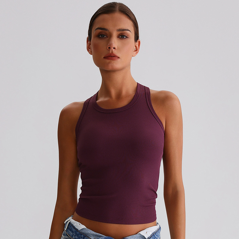  Ribbed I-shaped Beautiful Back Yoga Vest SKL-LQ7003