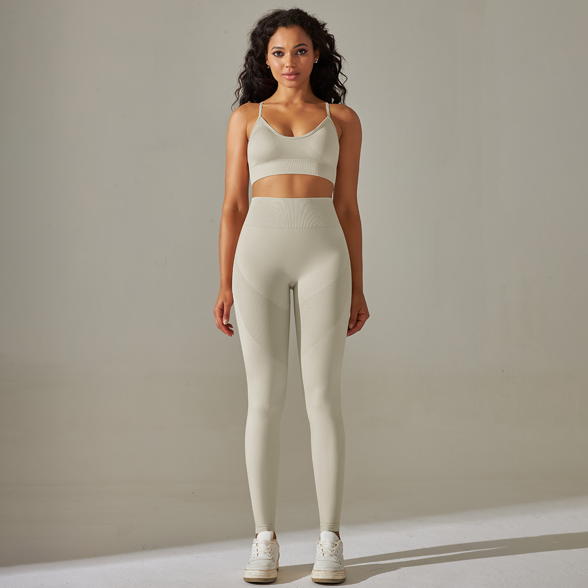  Spaghetti Straps Backless Sports Bra Set 6606