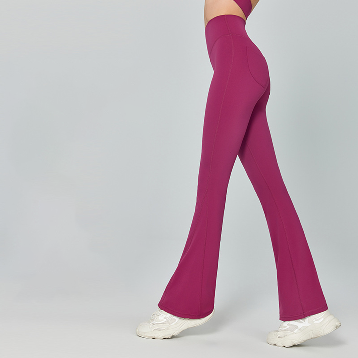 High-Waisted Butt-Lifting Yoga Flare Pants  DWPS124025