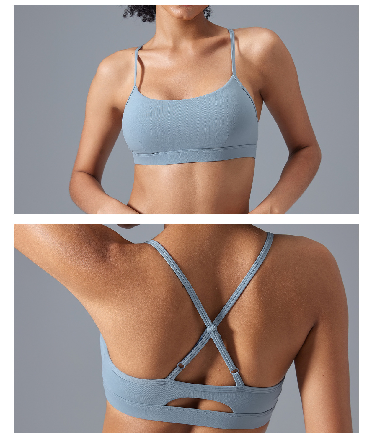 U-neck Sexy Solid Color Sports Yoga Bras D25108