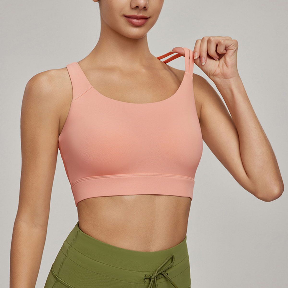 Asymmetrical Open-Back Yoga Sports Bra  DWC115120