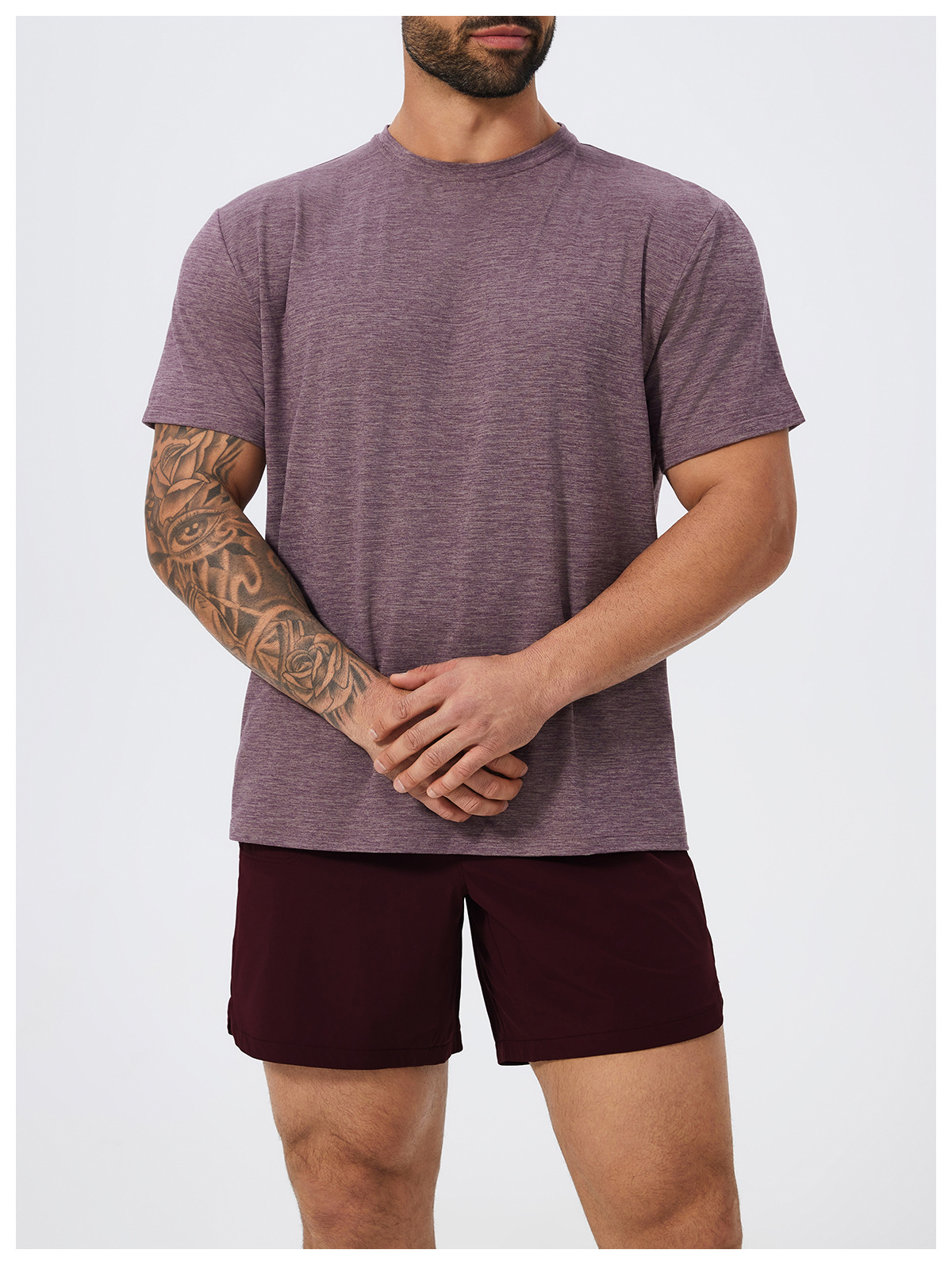 Round Neck Men's Short-sleeve Shirts 1105
