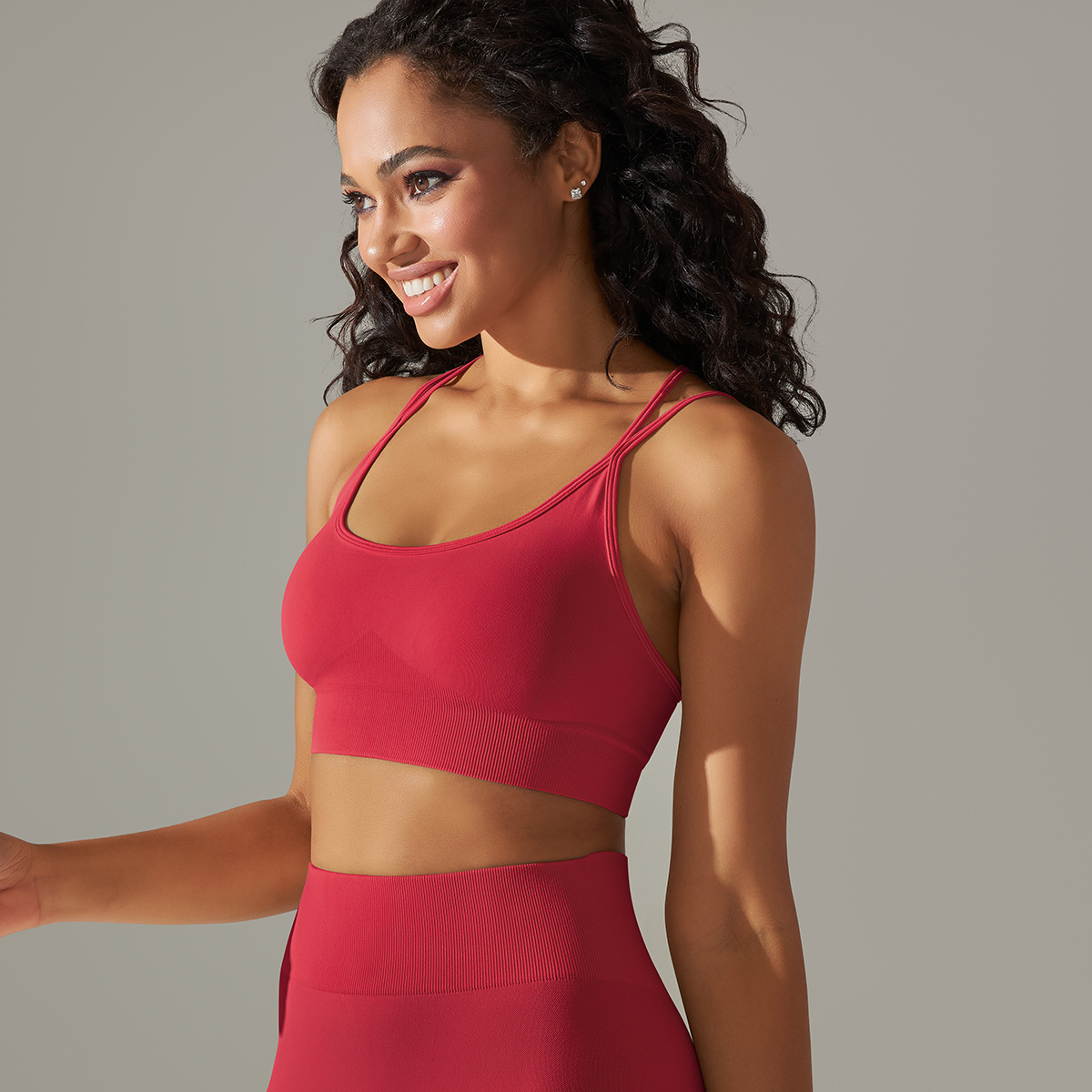 Running Fitness Top Cross-Strap Sports Bra 6610