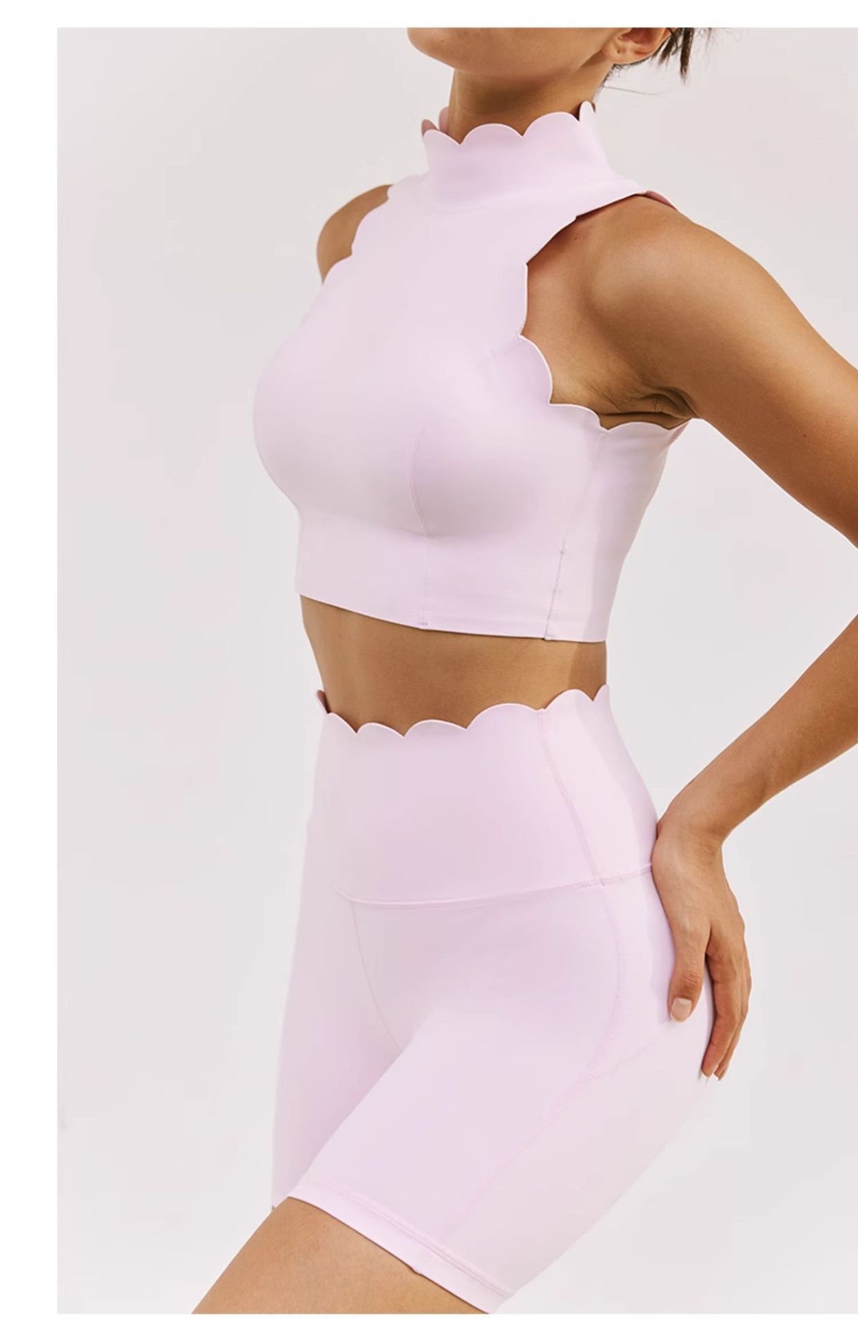 Lace Thick Straps Racerback Halterneck Sleeveless Yoga Sports Bra SKL-FNK8814