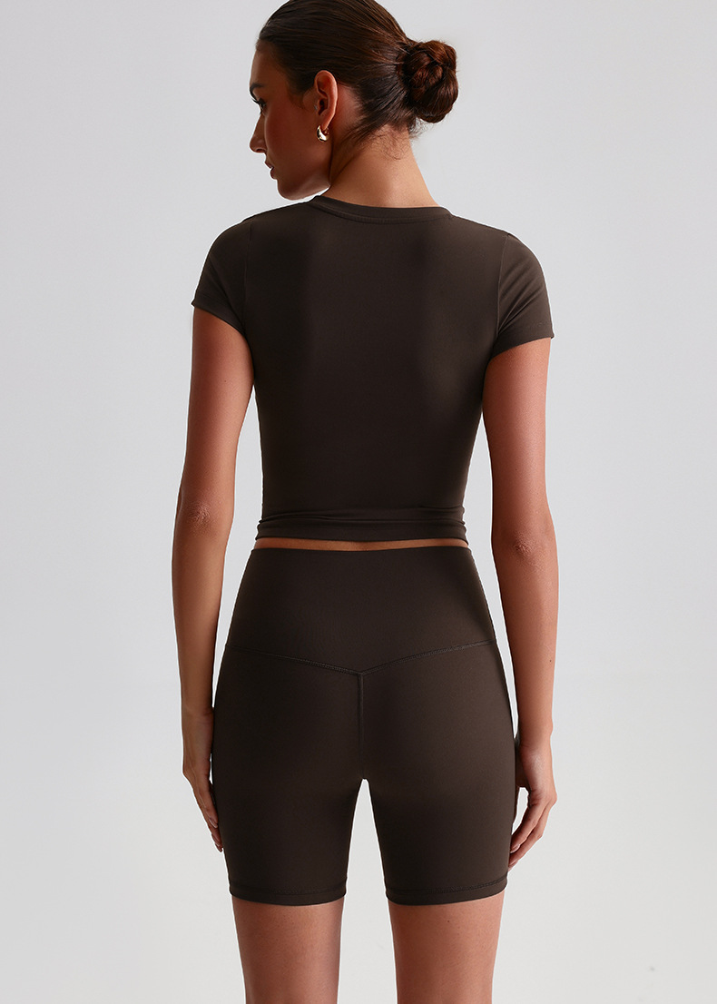 Quick-drying Yoga Wear T-shirt Short-sleeved Fitness Top SKL-LQ2199