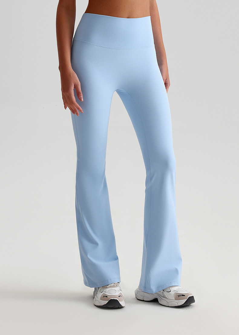 Wide-leg Flared Leggings Tight Nude Hip-lifting Yoga Pants SKL-LQ2189