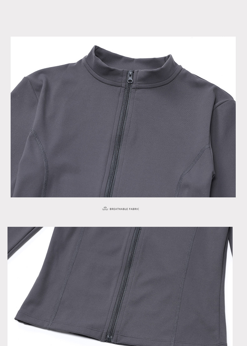 Long Pants And Coat Tight Yoga Suit Set High-waisted Quick-drying Running And Fitness SKL-LQ8656