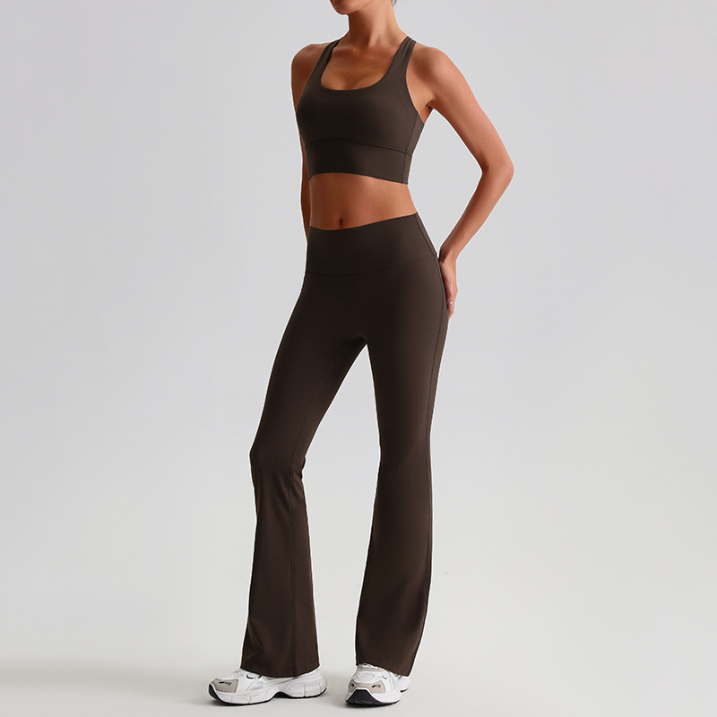  Fitness Wide-Leg Pants Outdoor Running Sports War Set For Women SKL-LQ8997