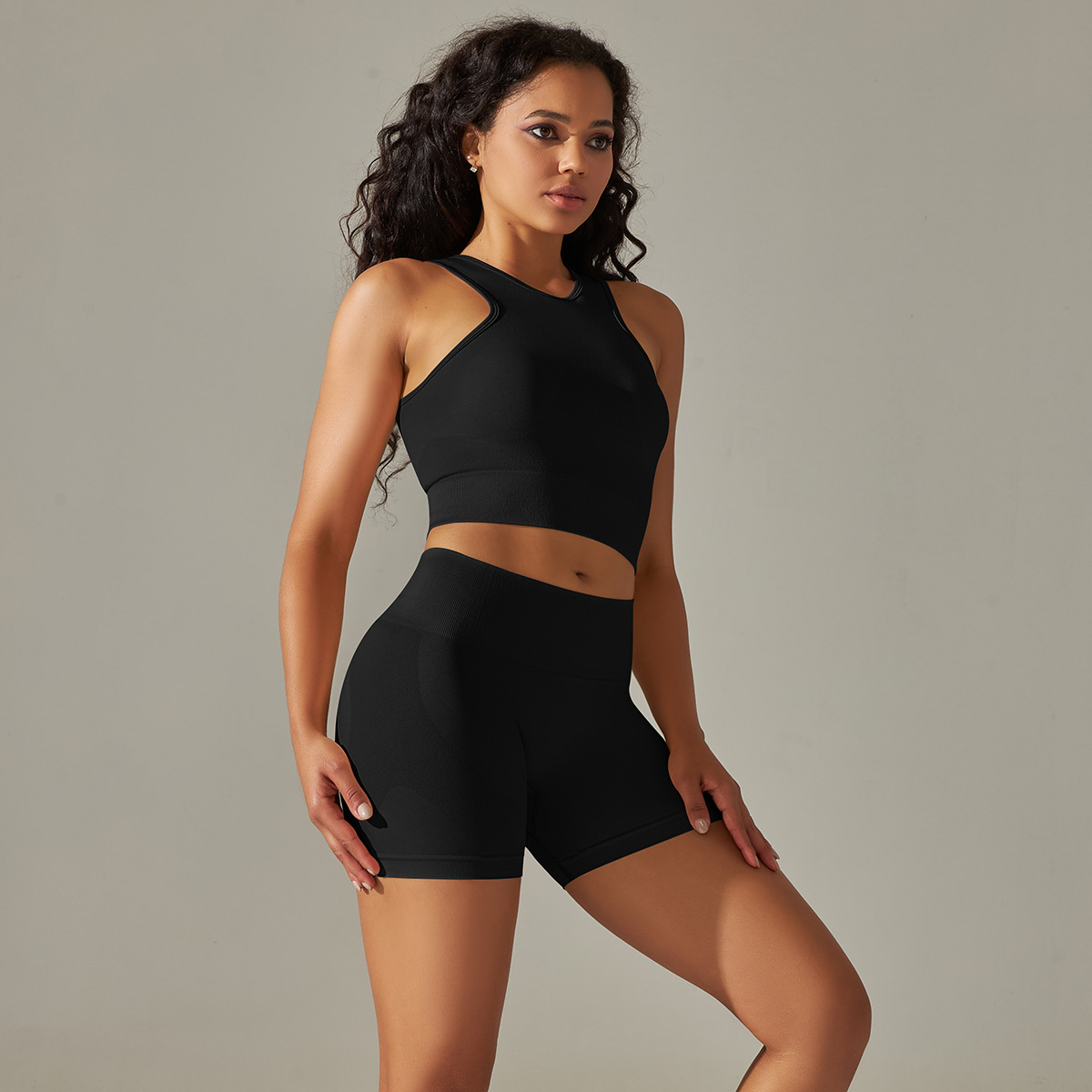  Shockproof Backless High-Waisted Hip-Lifting Shorts Set 6606