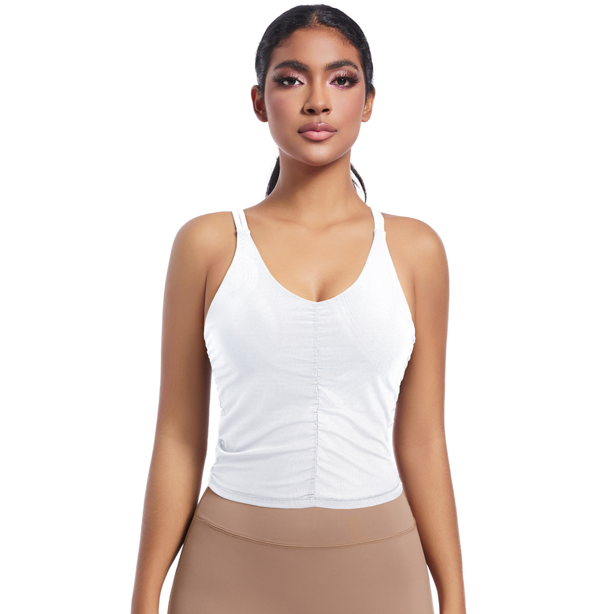  Backless Yoga Wear Quick-dry Sleeveless Vest 7075