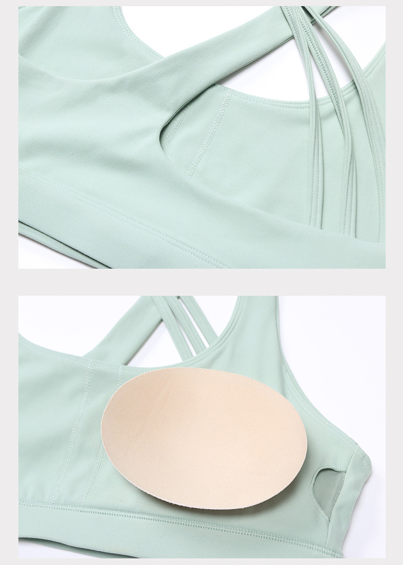 Crossed Beautiful Back Bra Running And Fitness Suit Leggings Set SKL-LQ8698