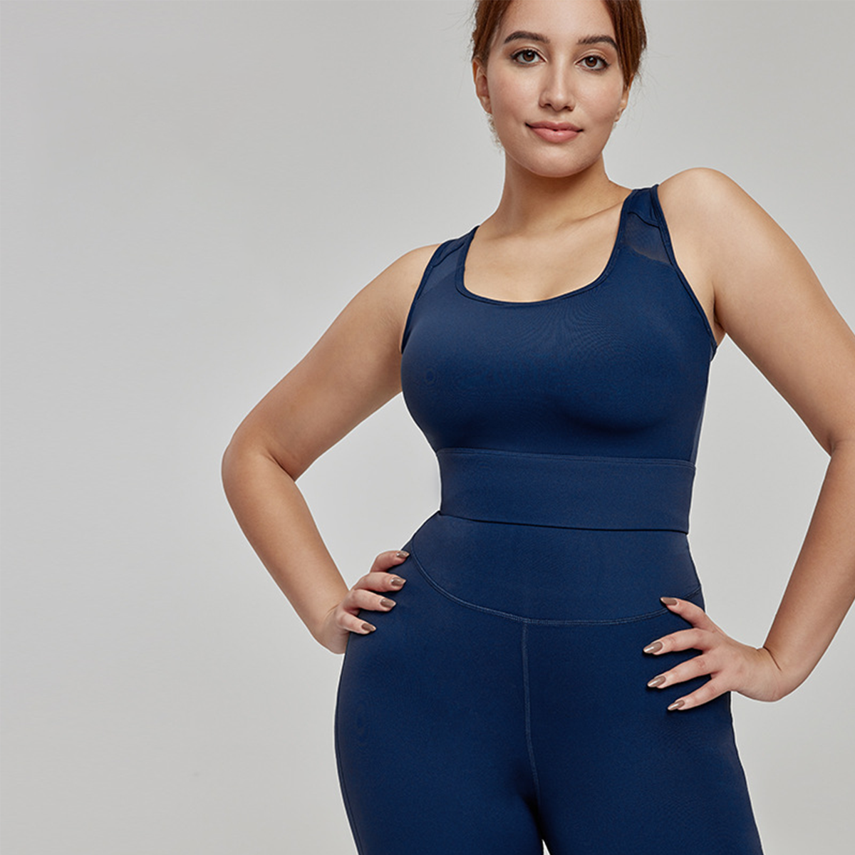 Plus-Size Mesh Breathable Yoga Tank Top DWB215007