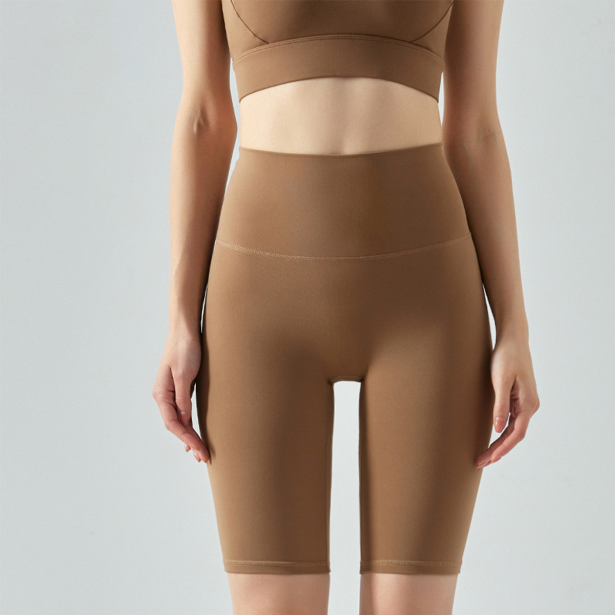 High-Waist Butt-Sculpting Yoga Shorts with Back Pockets DSS424