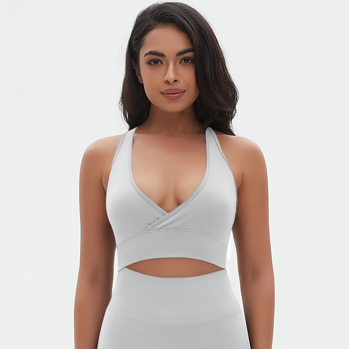 Seamless Yoga Wear Breathable Sports Bra 6666Cross Straps