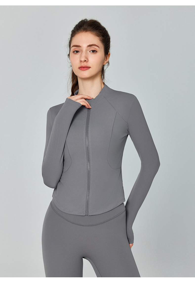 Waist-Cinching Slimming Yoga Long-Sleeve Coat  DWJS124005