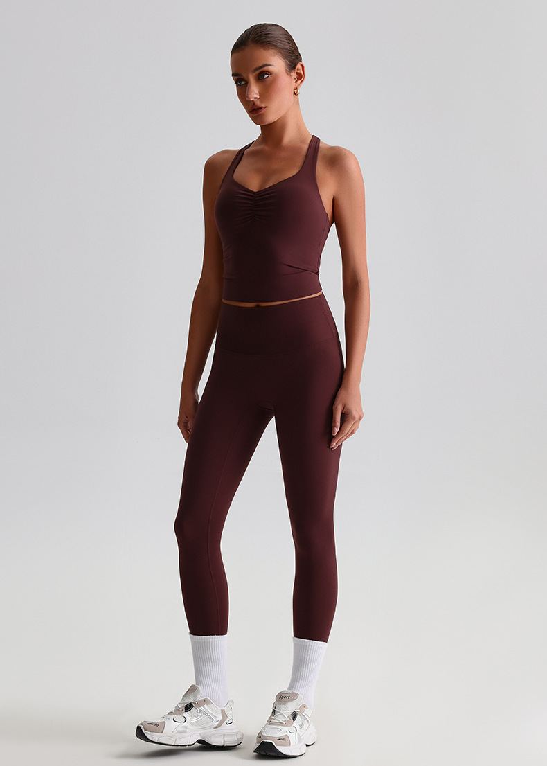  Sports Wide - Leg Pants Outdoor Running Fitness Two - Piece Set SKL-LQ8658