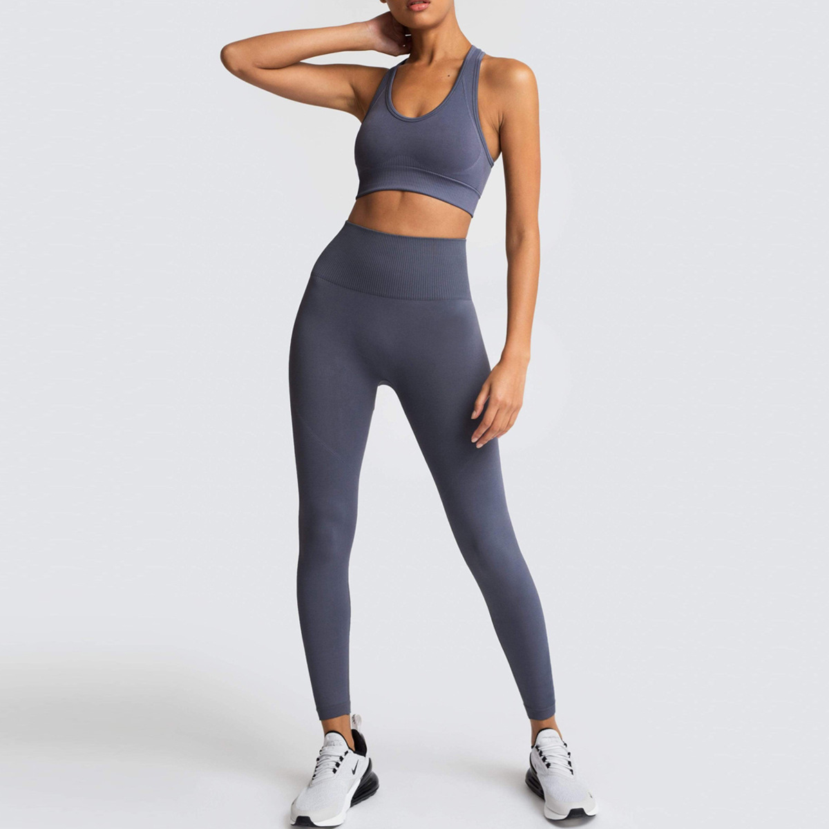  Fitness Backless Sports Bra Set 6095