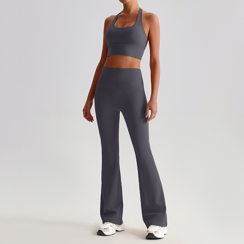  Fitness Wide-Leg Pants Outdoor Running Sports War Set For Women SKL-LQ8997