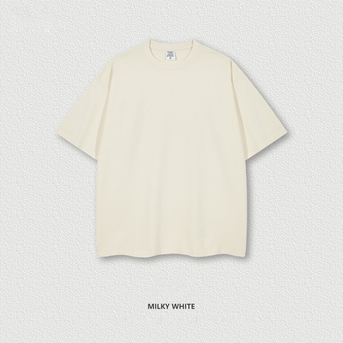  Earth Tone Short Sleeve Teen Loose White T-Shirt BE1199