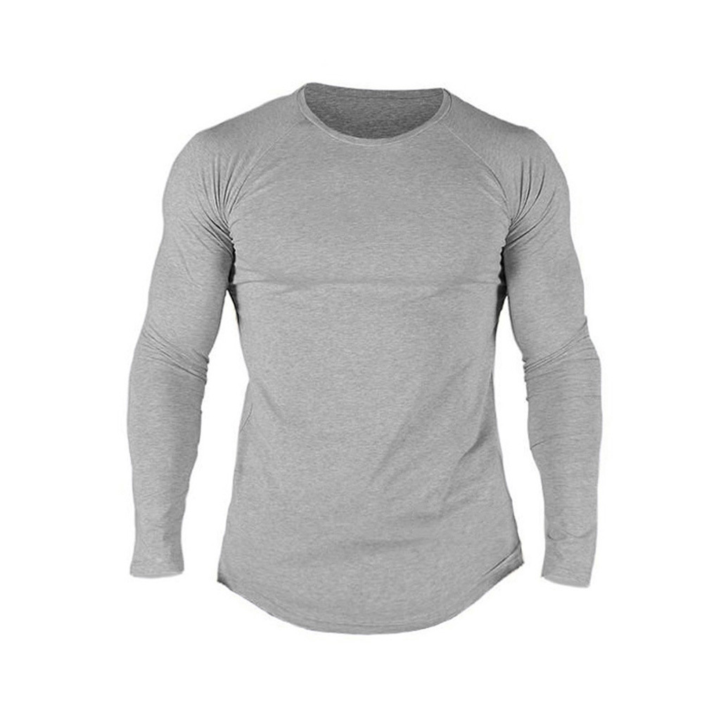 Men's Stretchy Cotton Long Sleeve T-Shirt CX905