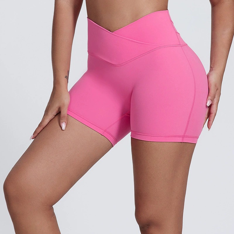 Elastic High-waisted Running Fitness Shorts SKL-LQ5023