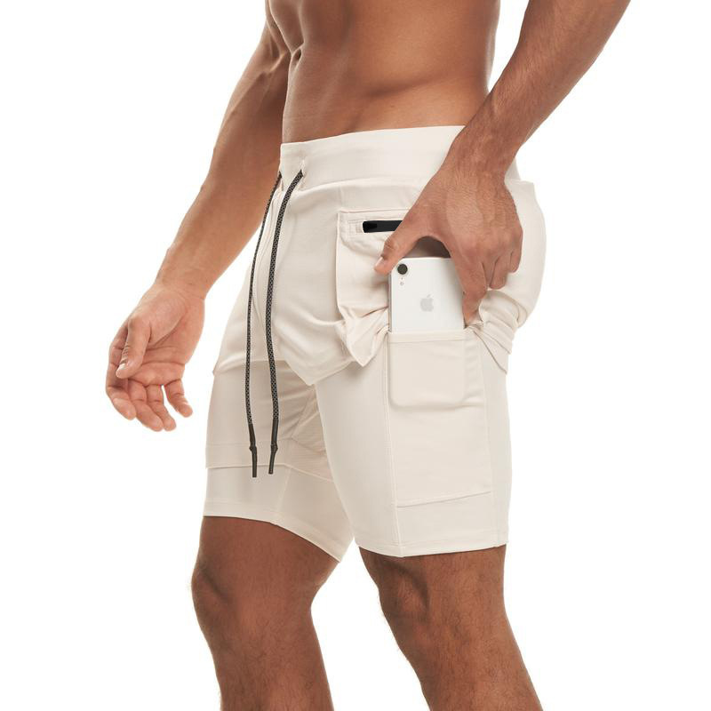 Men's Double-Layer Breathable Running Shorts DK49