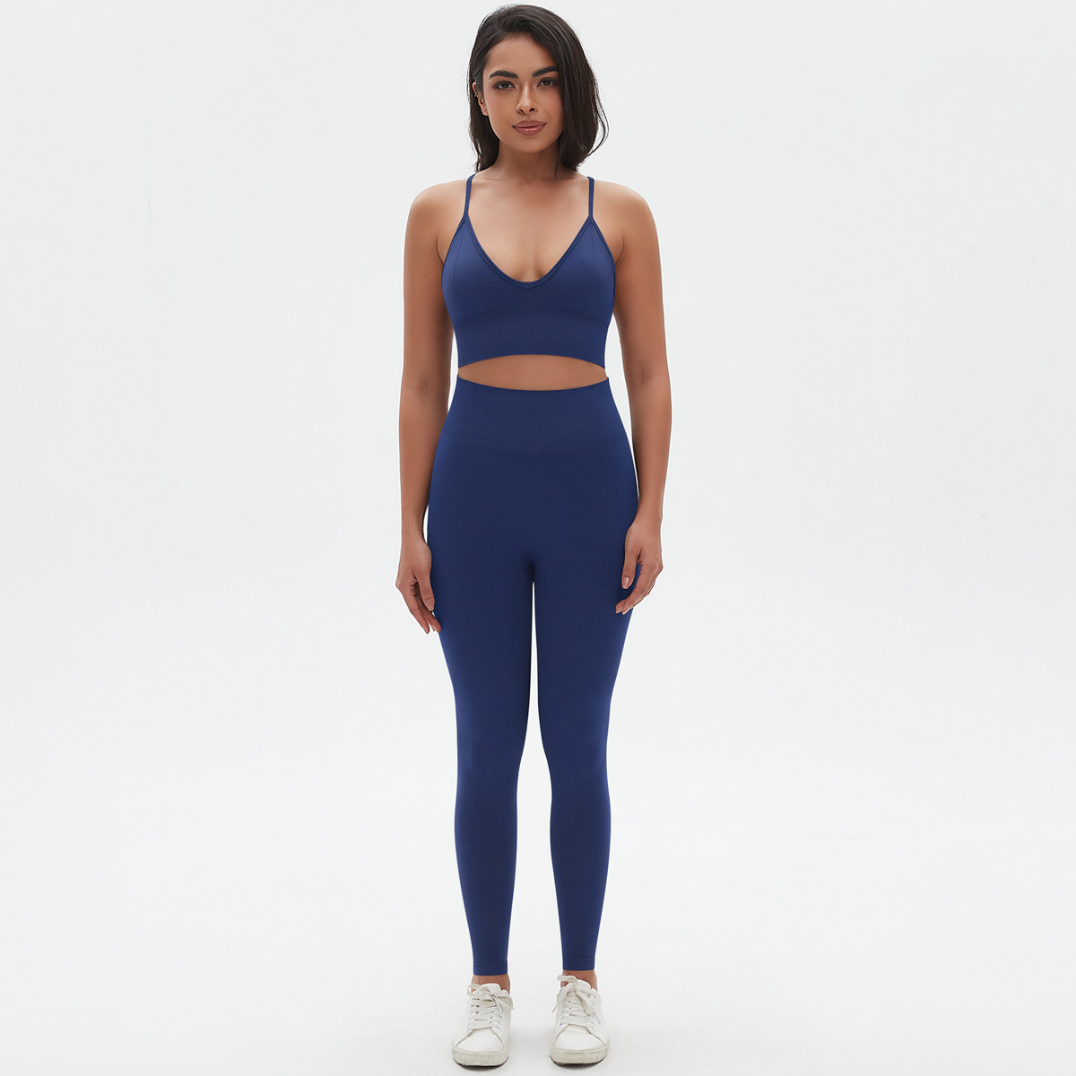  High-Waisted Hip-Lifting Tight Pants Bra Fitness Set 6666