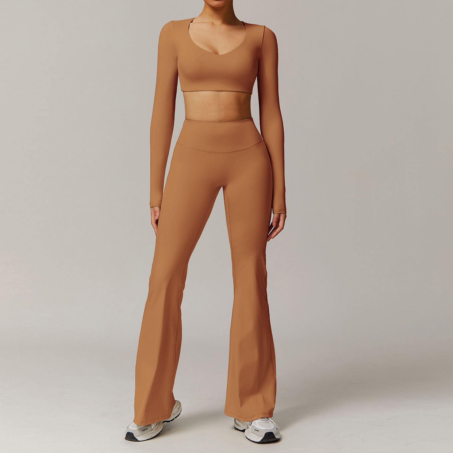 Quick Dry Tight Yoga Long-Sleeved top Set 9172