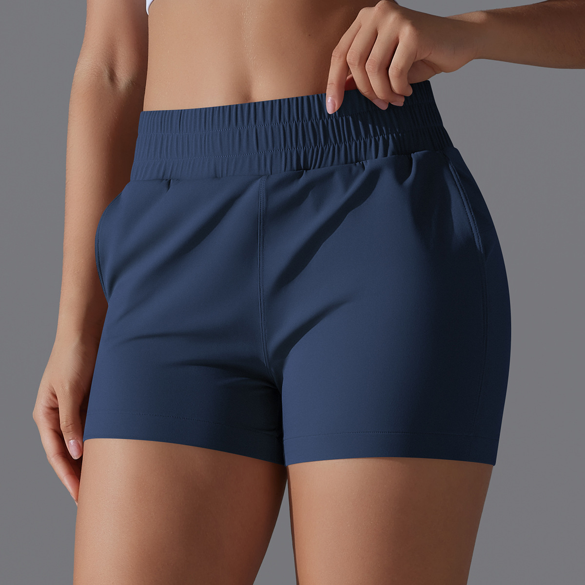 Tight Abdominal-holding Hip-lifting Pocket Yoga Shorts 7045