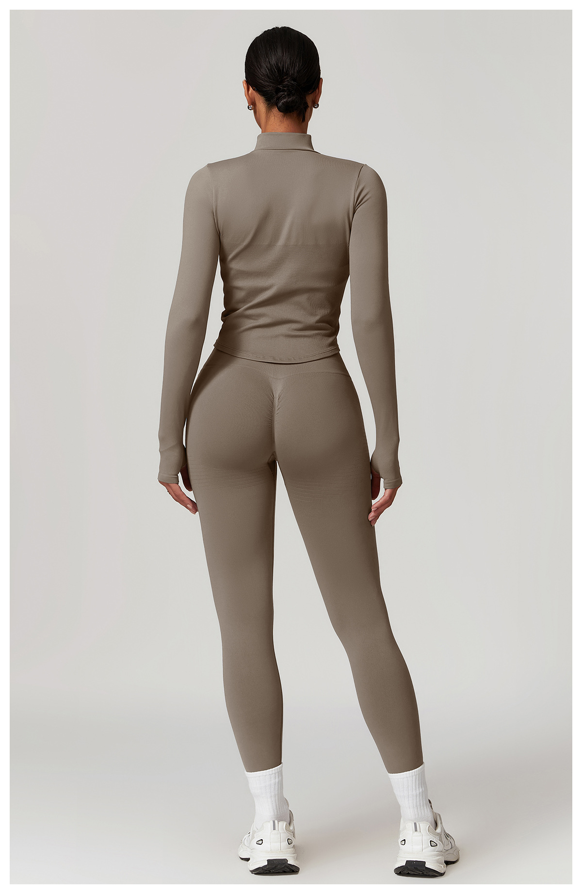  Seamless Leggings and Coat Yoga Set 7725