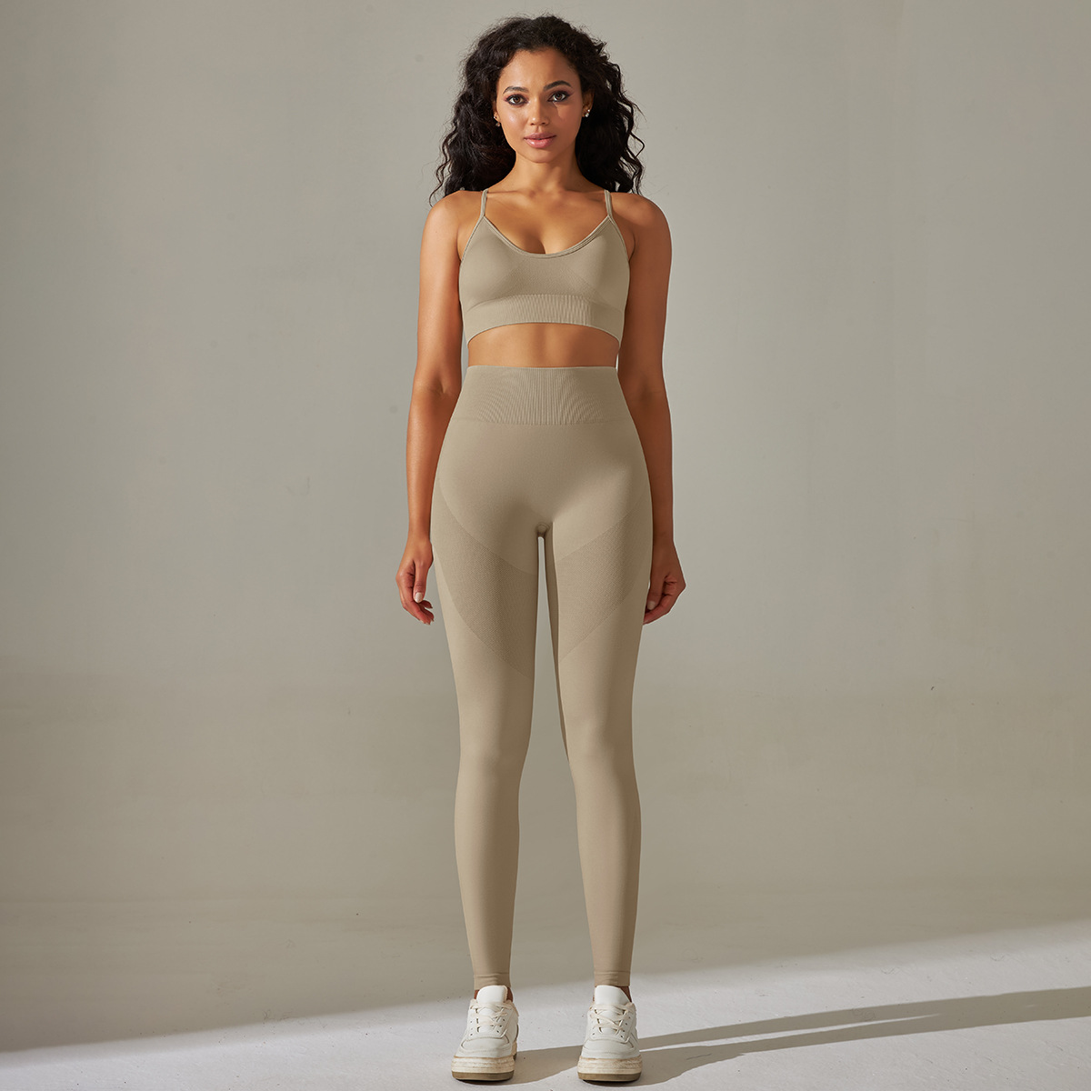  Spaghetti Straps Backless Sports Bra Set 6606