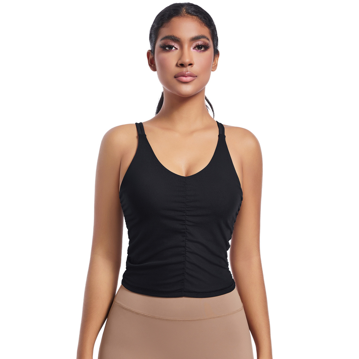  Backless Yoga Wear Quick-dry Sleeveless Vest 7075